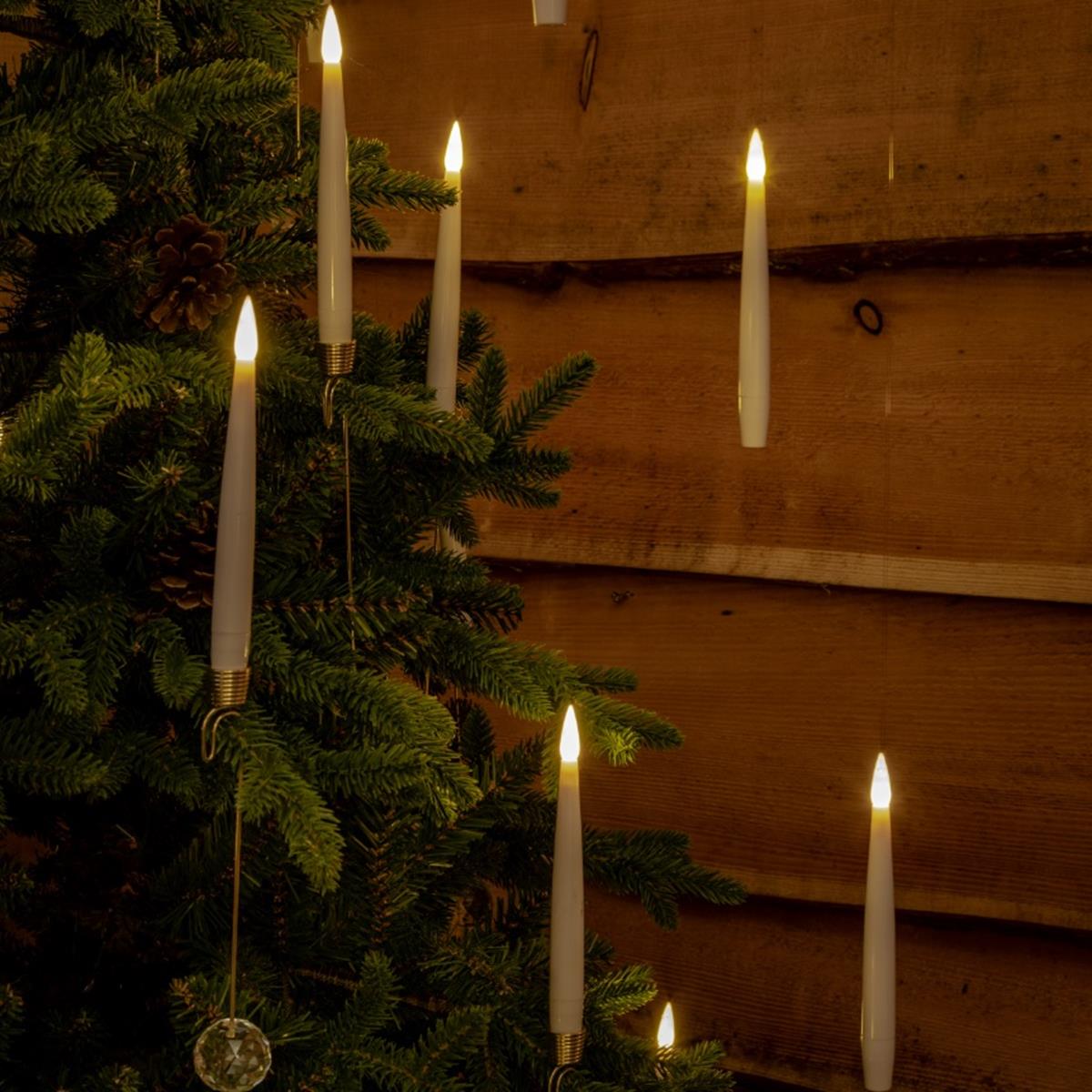 10 Battery Operated Magic Floating Christmas Candle Lights with Remote